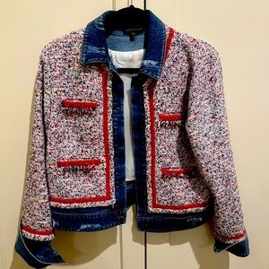 Alberto Makali Layered Denim Jacket- Size 2